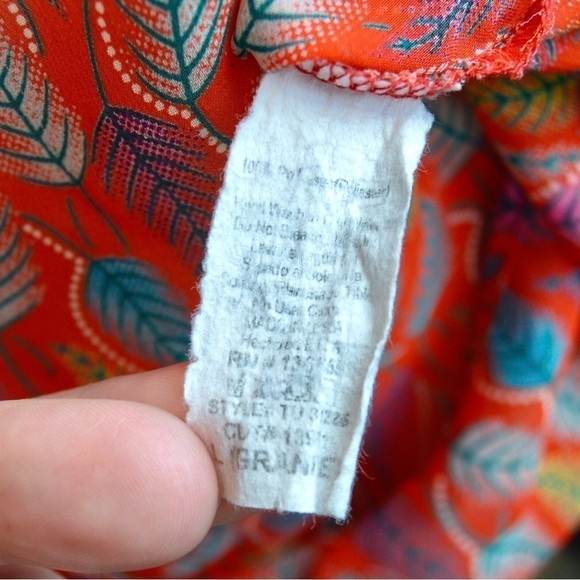 West Kei Sheer Summer Pullover Blouse/Top, Leaf Print - Large - Picture 4 of 7